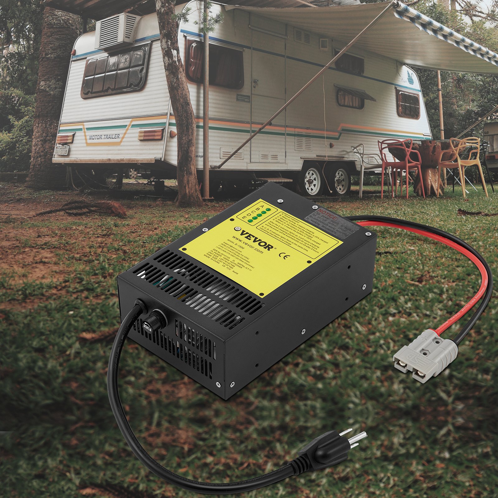 VEVOR 75 Amp RV Power Converter Charger, 110 Volt AC to 12 Volt DC