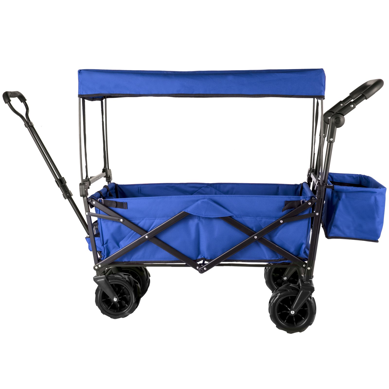 VEVOR Extra Large Collapsible Garden Cart with Removable Canopy ...