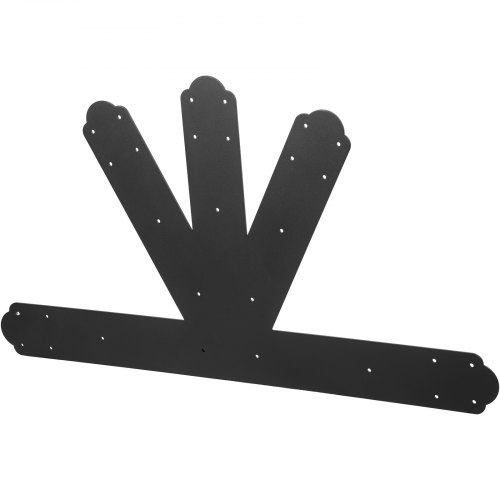 VEVOR Gable Plate, Black PowderCoated Truss Connector Plates, 612 Pitch Gable Bracket, 4 mm