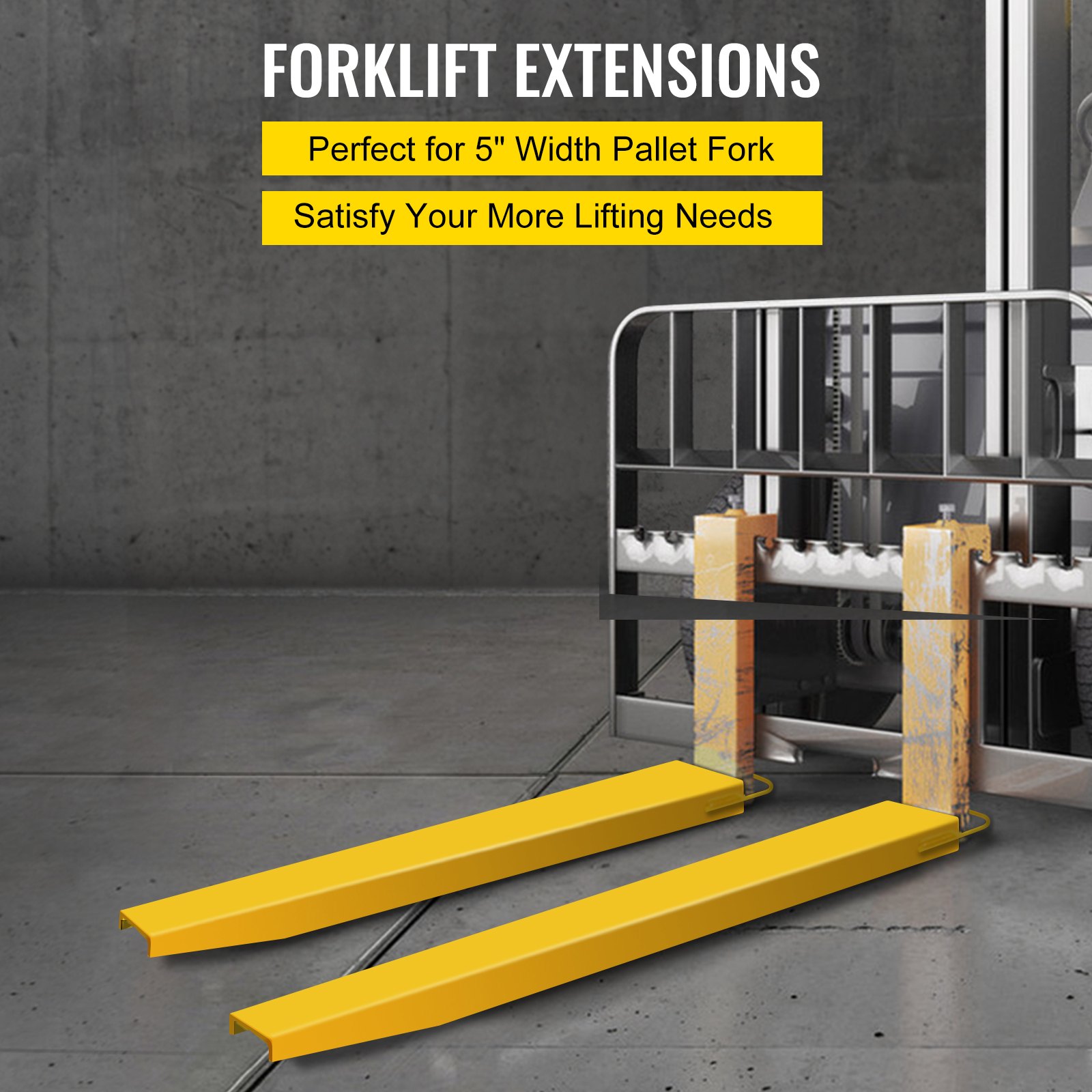 84x5.8'' Fork Extensions Forklift Pallet Fork Extensions Heavy Duty
