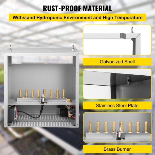 VEVOR CO2 Burner, 8 Brass Burner CO2 Generator for Plant, Natural Gas NG Carbon Dioxide