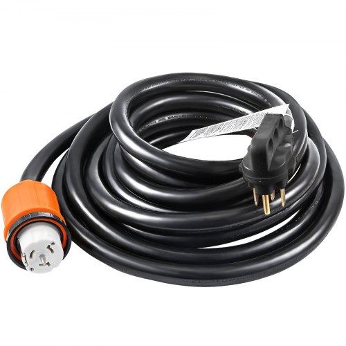 VEVOR Generator Cord, 15' Generator Power Cord w/ Plug in & Out Pin of