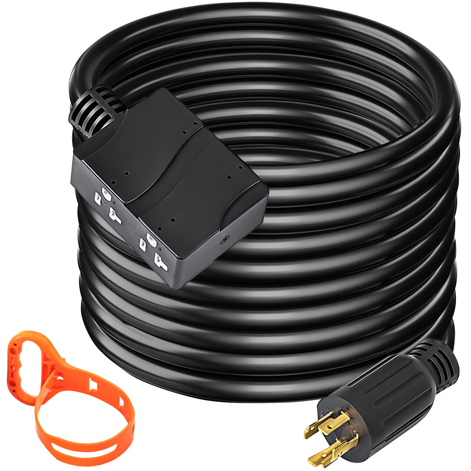 VEVOR Generator Power Cord 15FT 30A DuplexStyle L1430P to 4N520R