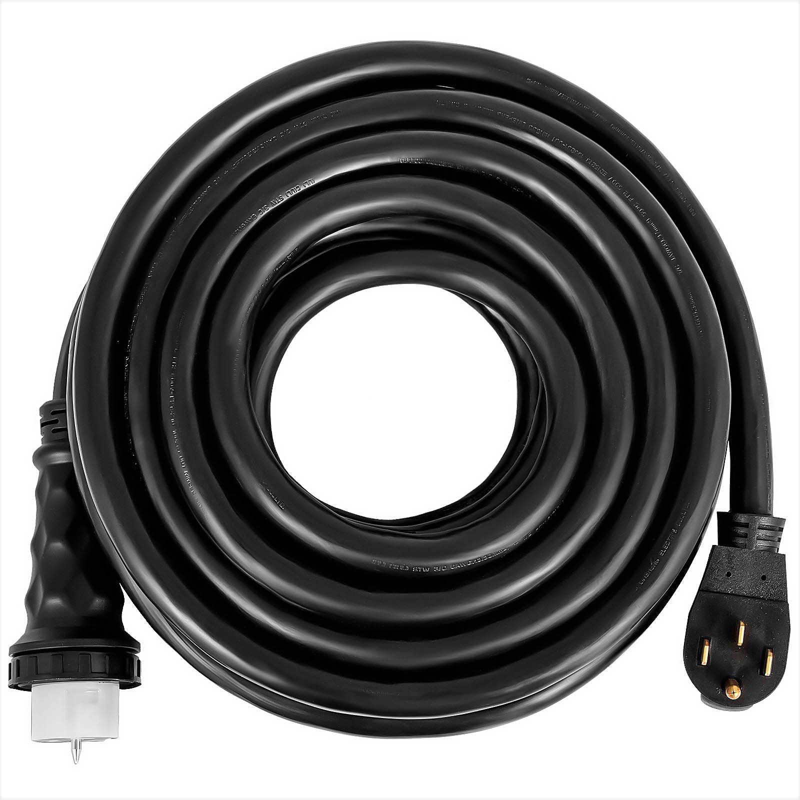 VEVOR 75Ft 50 Amp Generator Extension Cord 4 Wire 8 Gauge Generator