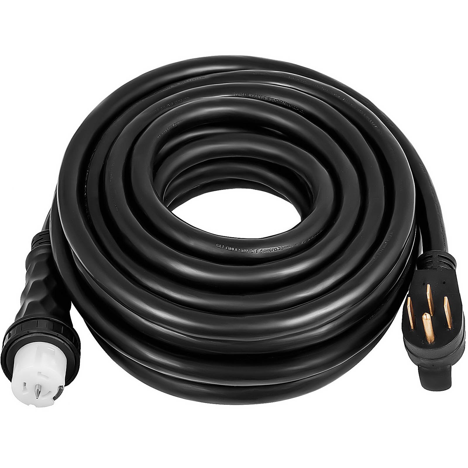 VEVOR 75Ft 50 Amp Generator Extension Cord 4 Wire 8 Gauge Generator