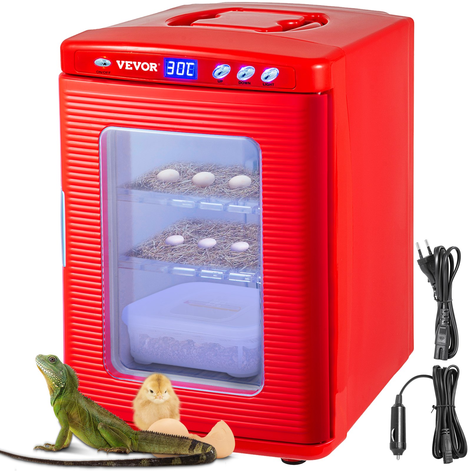 VEVOR Reptile Incubator 25L Digital Egg Incubator 260°C for Small