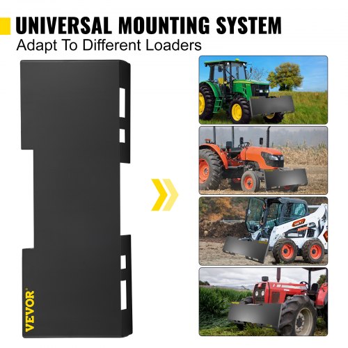 VEVOR Universal Skid Steer Mount Plate 3/16" Thick Skid Steer Plate Attachment 3000LBS Weight