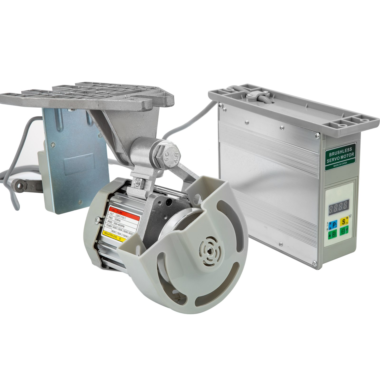 VEVOR Sewing Machine Servo Motor, 550W 110V 4500rpm Brushless Servo