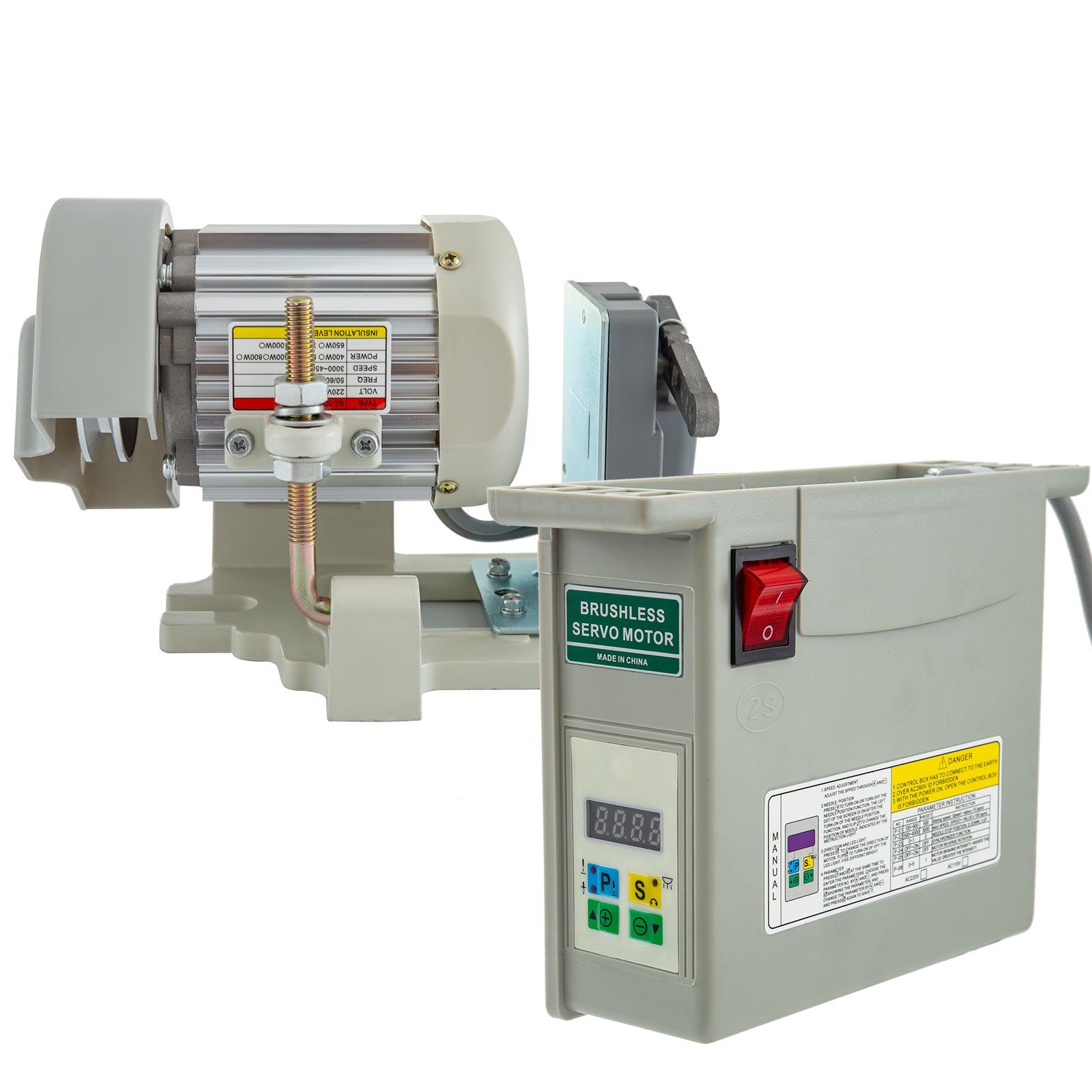 VEVOR 110V 600W Sewing Machine Servo Motor Max Speed 4500RPM Energy