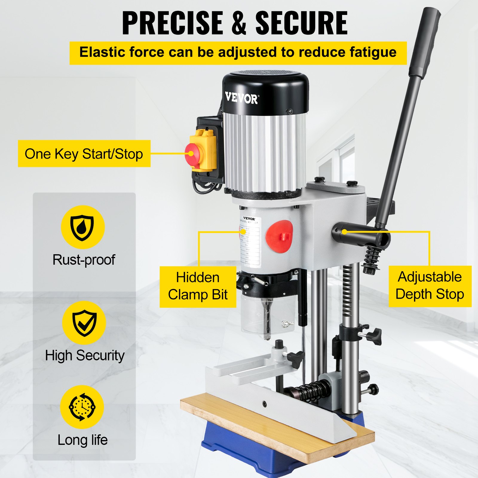 VEVOR Woodworking Mortise Machine, 3/4 HP 3400RPM Powermatic Mortiser