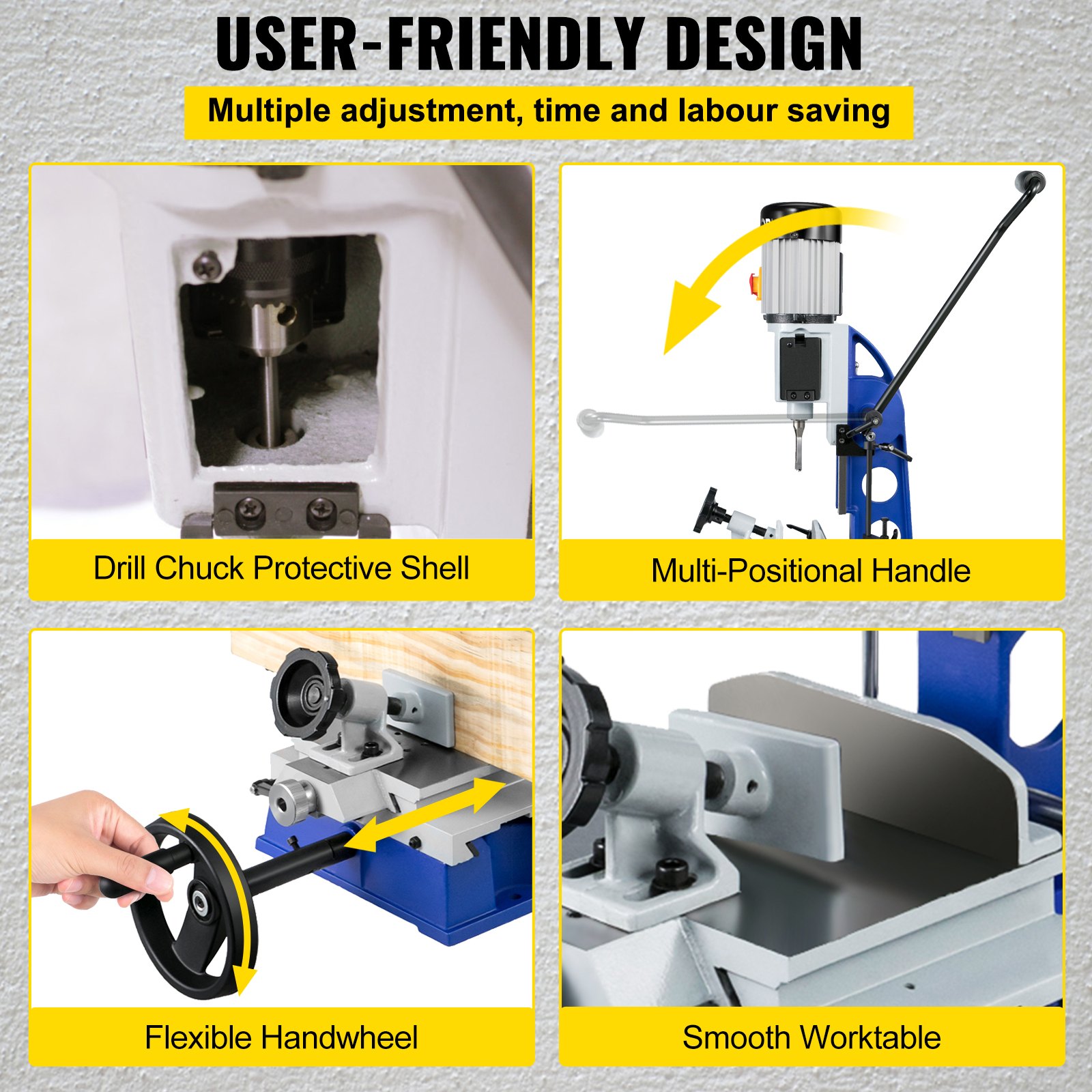 VEVOR Woodworking Mortise Machine, 1/2 HP 1400RPM Powermatic Mortiser