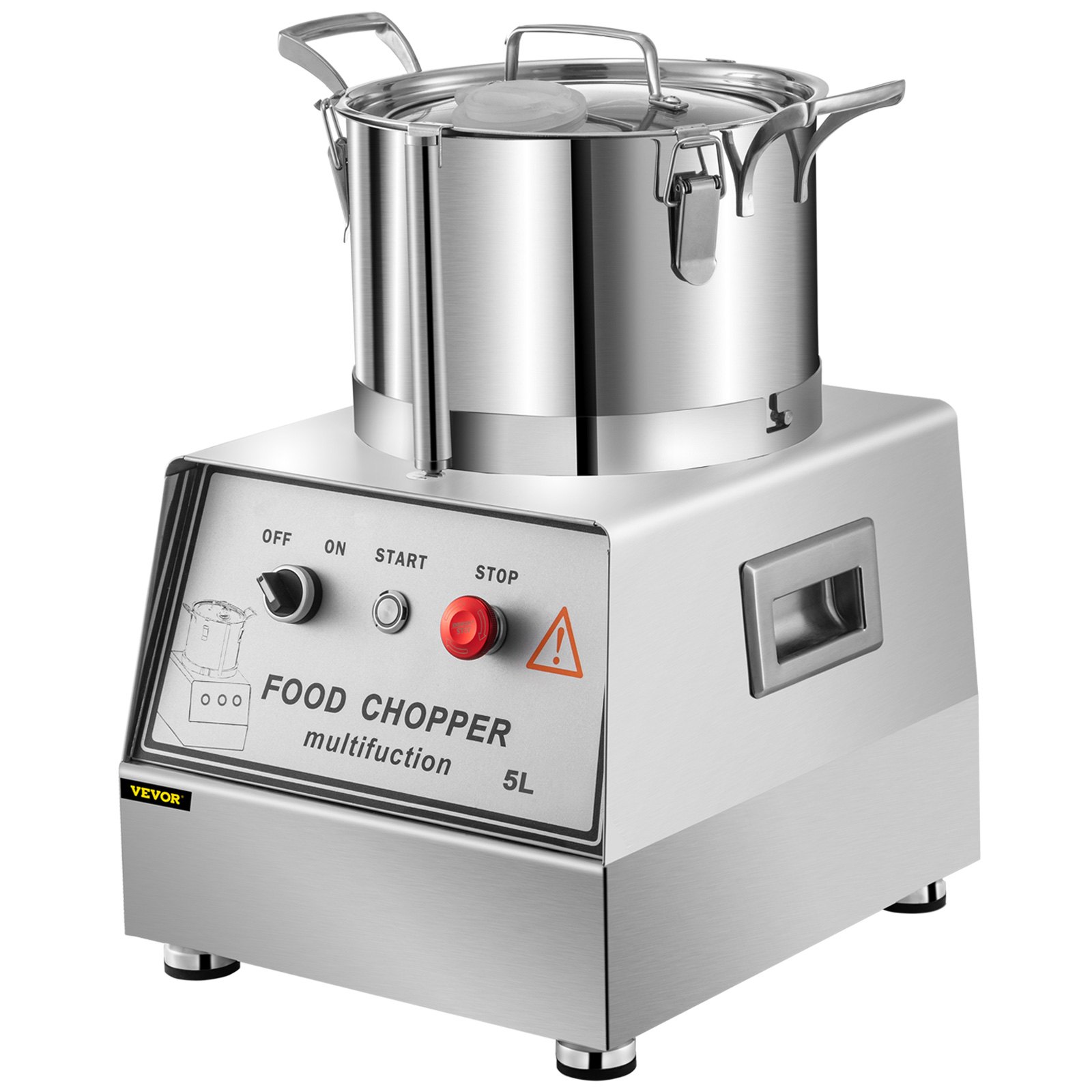 VEVOR 110V Commercial Food Processor 5L Capacity 550W Electric Food