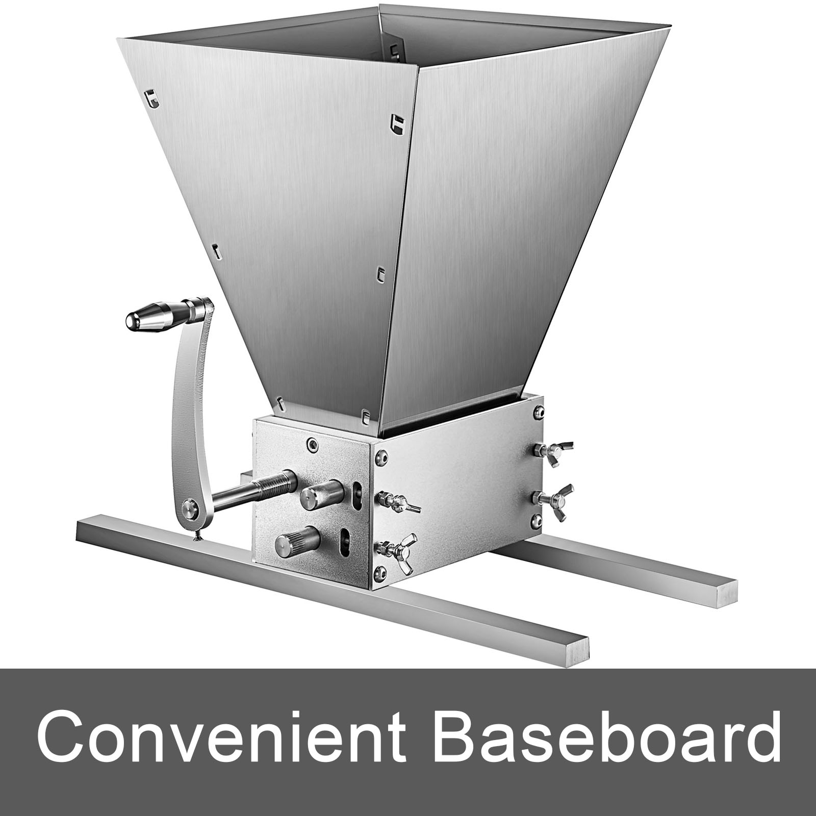 VEVOR VEVOR Grain Mill Barley Grinder Crusher 3 Rollers Anticorrosion