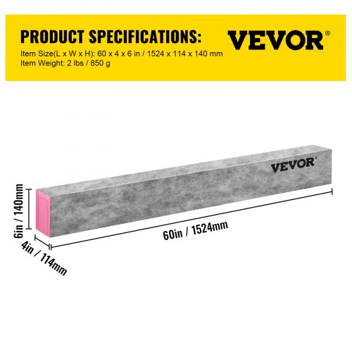 VEVOR Shower Curb Waterproof Foam Curb 60'' x 4'' x 6'' XPS Cuttable