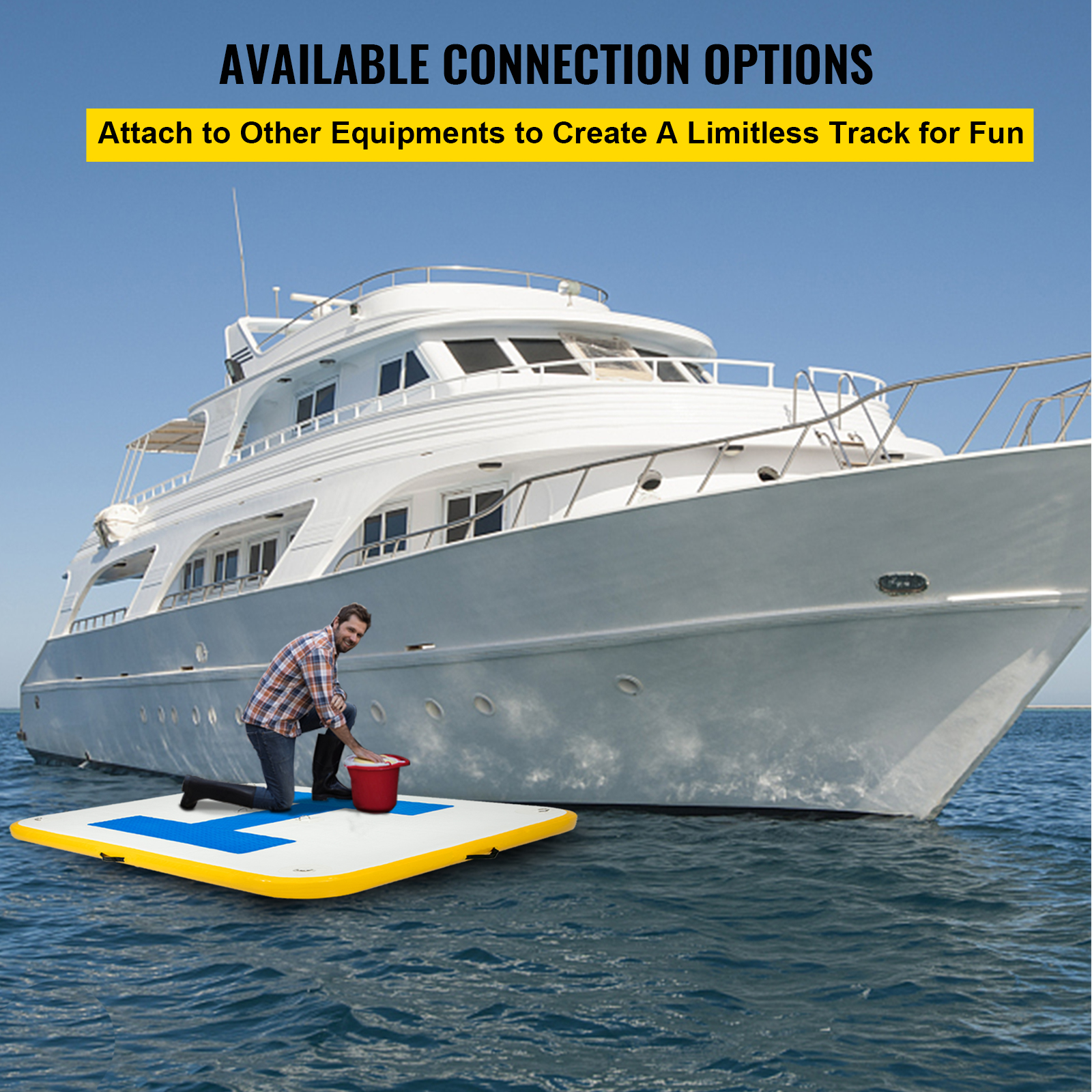 Inflatable Dock Platform Inflatable Floating Dock 10x10ft with Electric ...