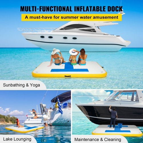Snapklik.co : FBSPORT Inflatable Floating Dock, 6ft/8ft Inflatable