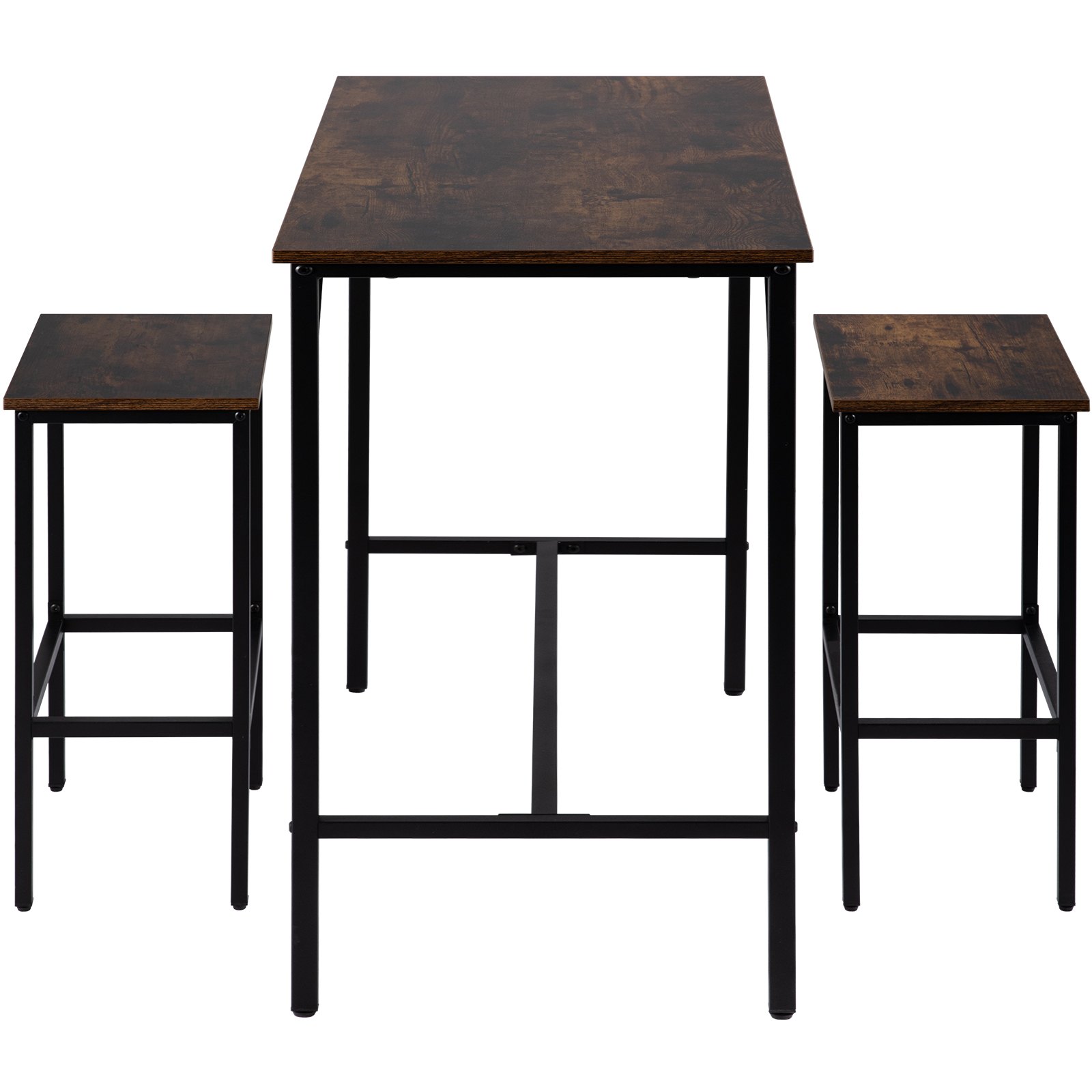 VEVOR Bar Table and Chairs Set 47" Pub Table Set with 2 Bar Stools