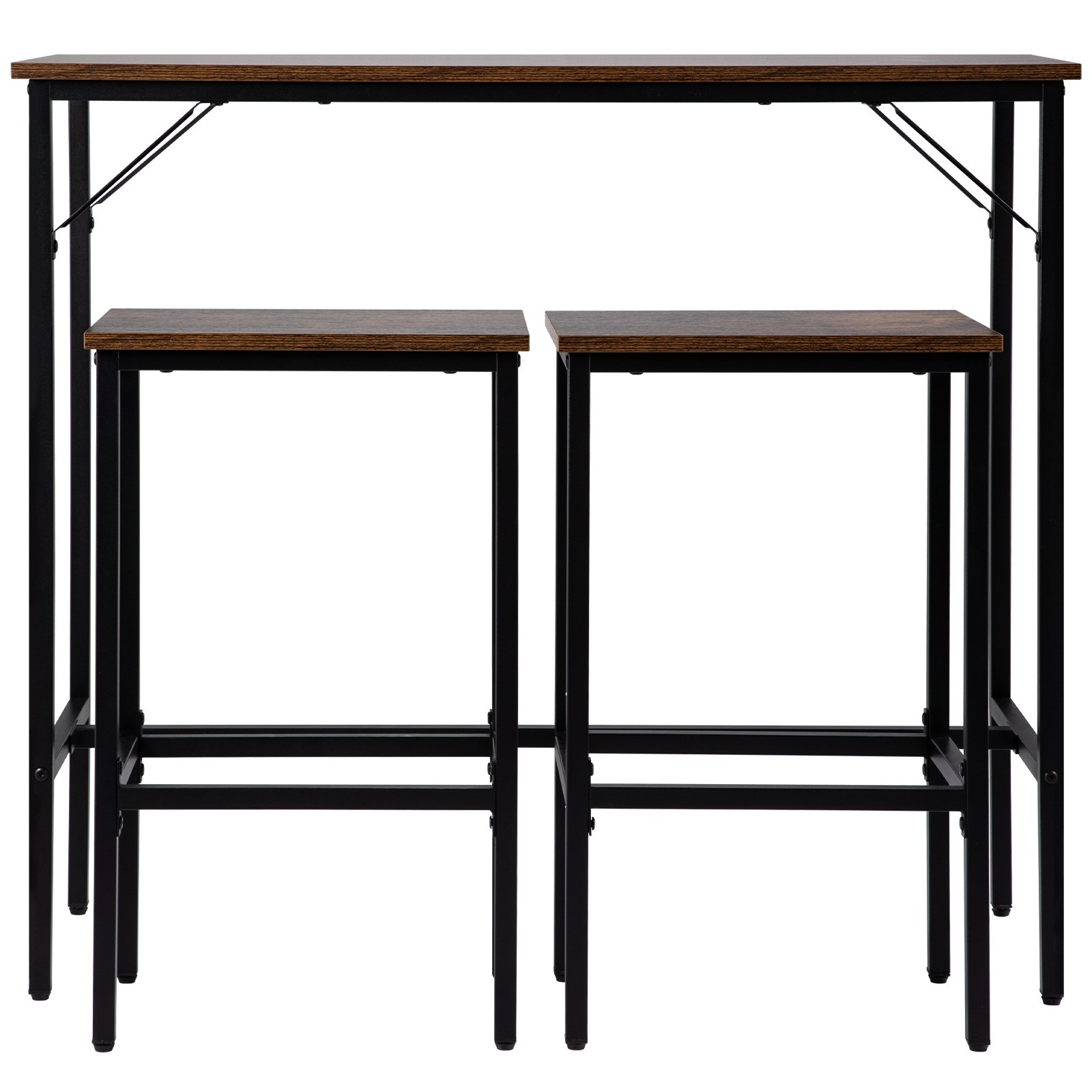 VEVOR Bar Table and Chairs Set 39" Pub Table Set with 2 Bar Stools