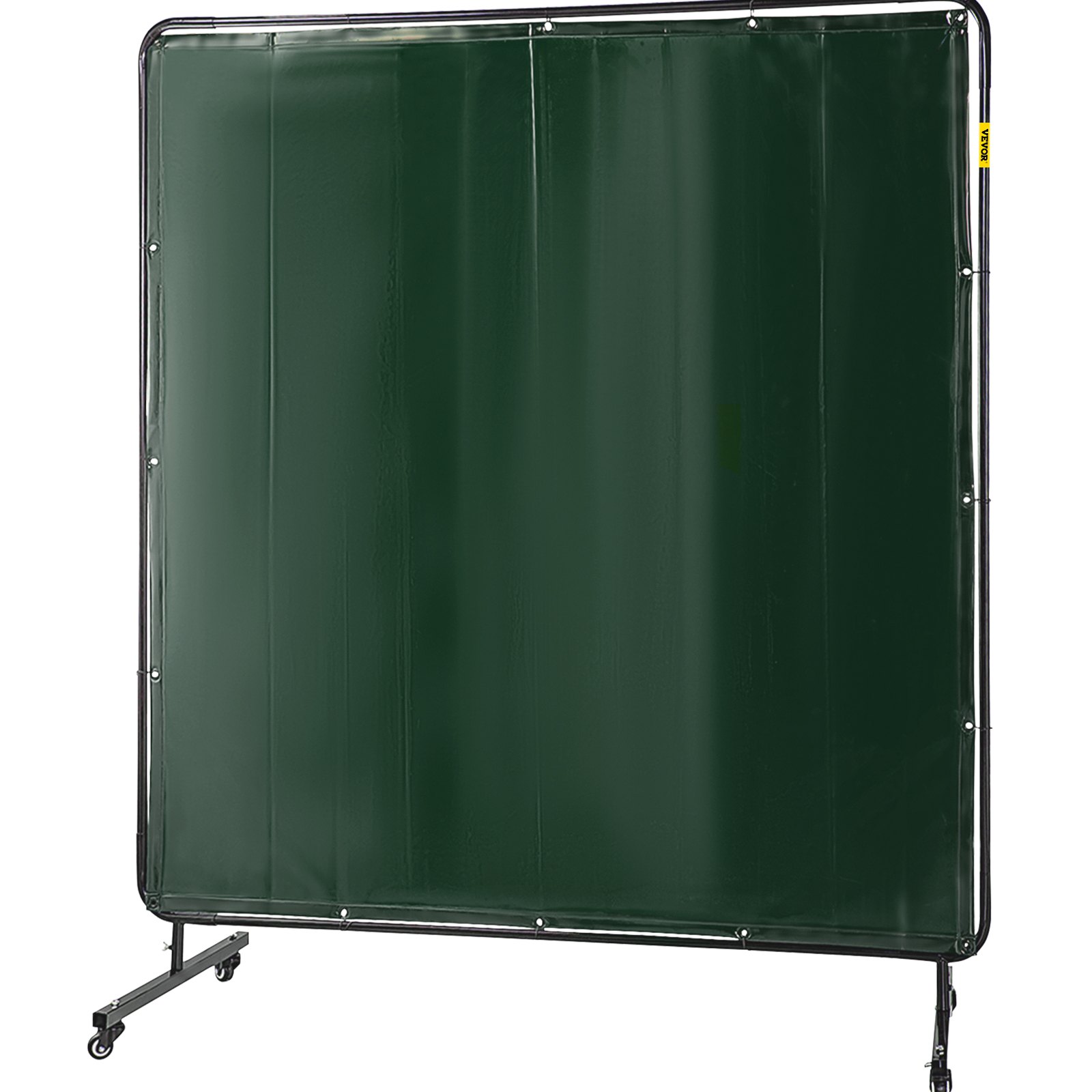 VEVOR Welding Screen with Frame 6' x 6', Welding Curtain with 4 Wheels, Welding Protection