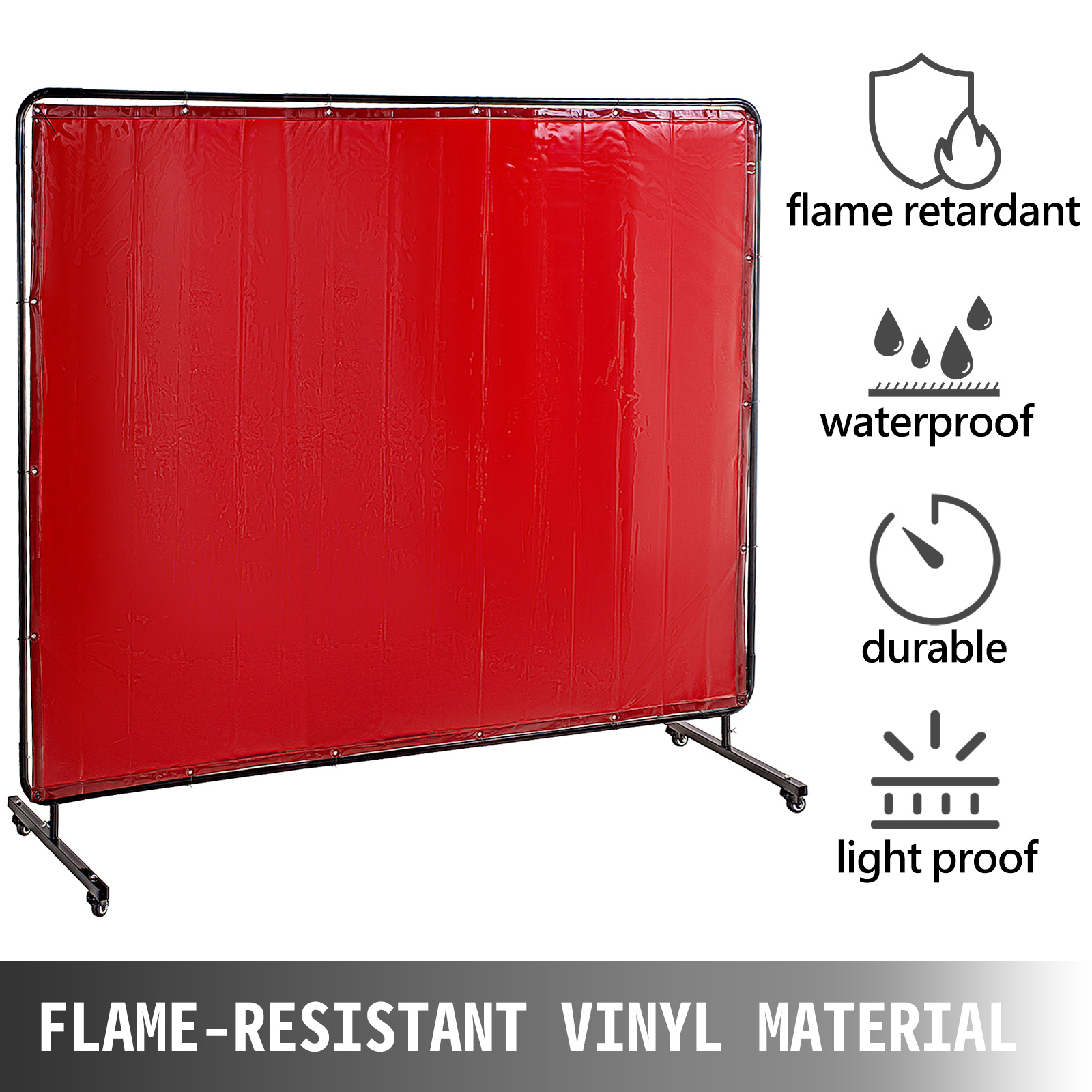 Welding Curtain Welding Screens 6' x 8' Flame Retardant Vinyl with