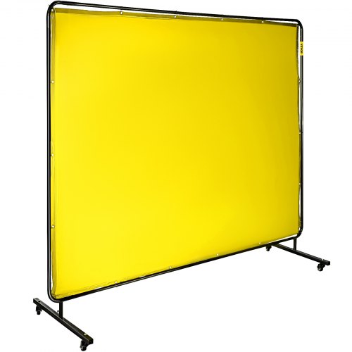 VEVOR Welding Screen with Frame 8' x 6', Welding Curtain with 4 Wheels, Welding Protection