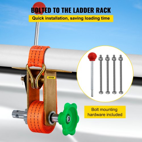 VEVOR Rack Strap Ladder Rack Tube Mount Ratchet 11/2 Inch Square Pipe Steel VEVOR US