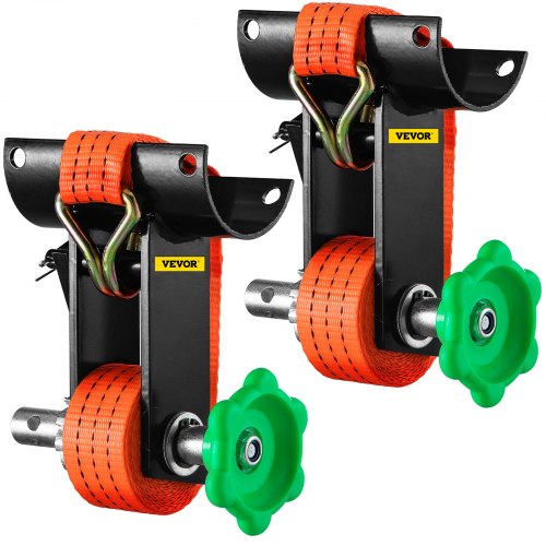 VEVOR Heavy-Duty 100 LB Capacity 2 Round Pipe Steel Ratchet Ladder Rack ...