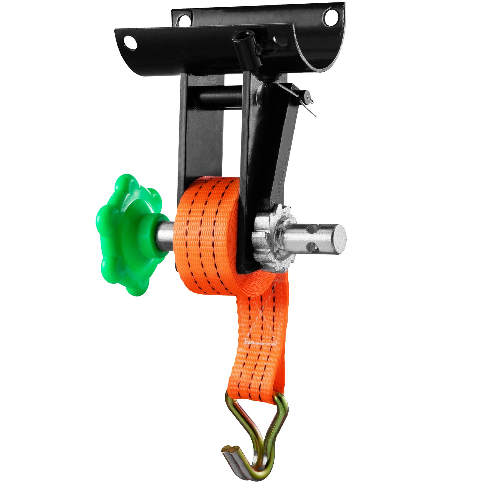 VEVOR Heavy-Duty 1000 LB Capacity 2” Round Pipe Steel Ratchet Ladder ...