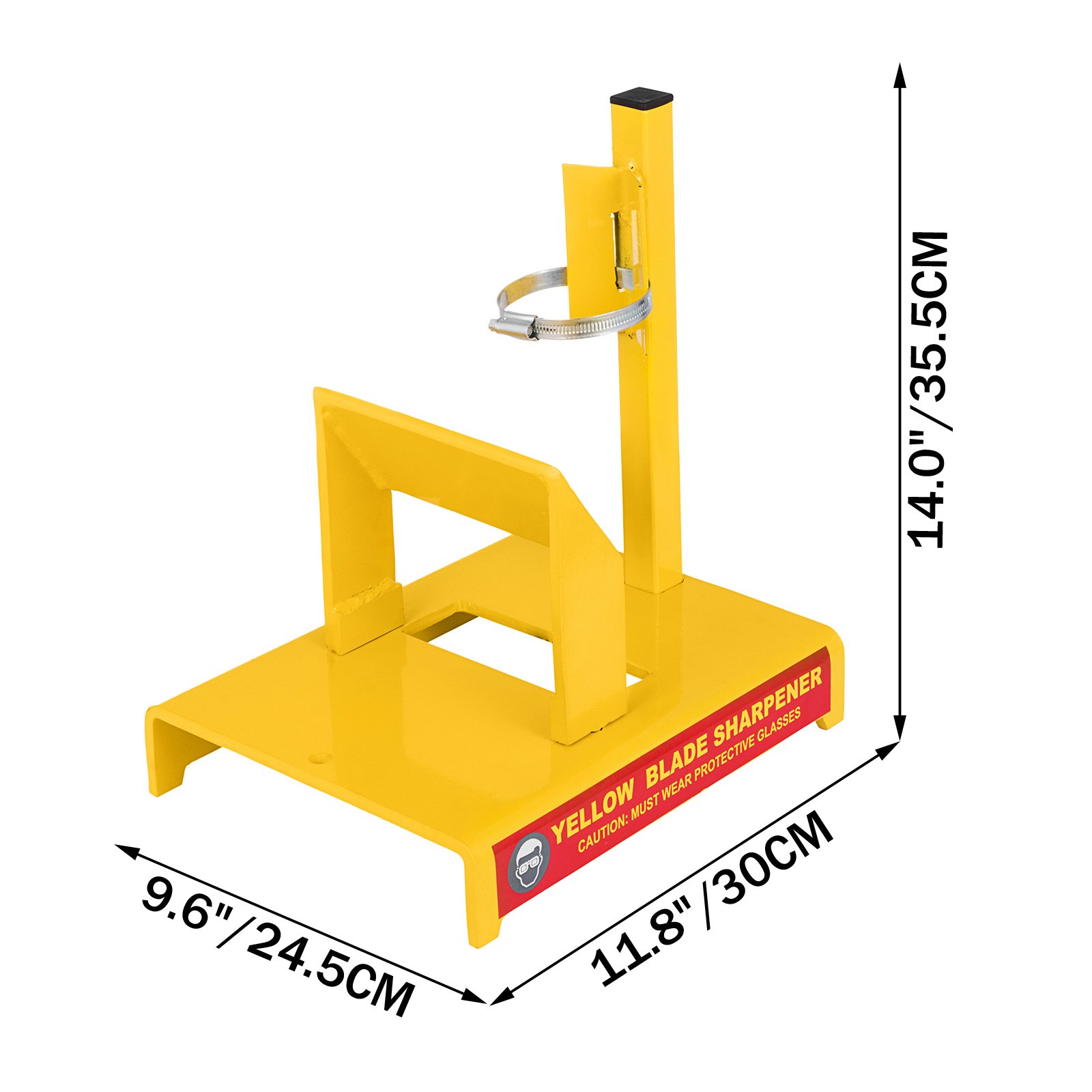 VEVOR 14 inches Yellow Lawn Mower Blade Sharpener Grinder Motor NOT Included Garden Blade