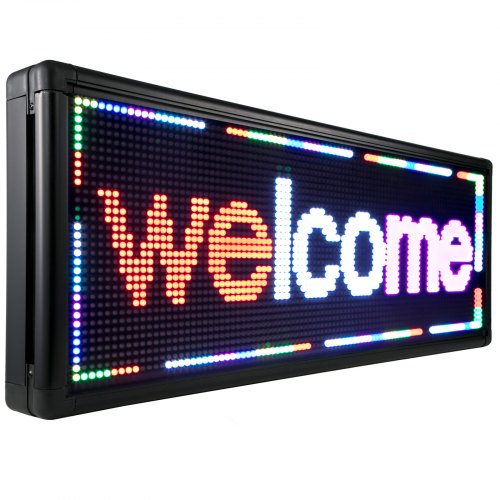 VEVOR Led Sign 40 x 15 inch Led Scrolling Sign 3 Color Red Green Yellow ...