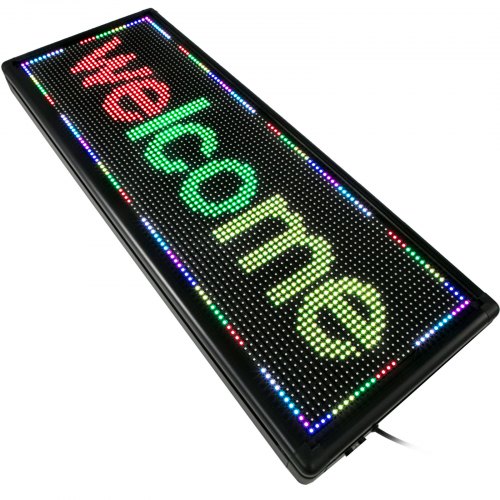 VEVOR Led Sign 40 x 15 inch Led Scrolling Sign 3 Color Red Green Yellow ...