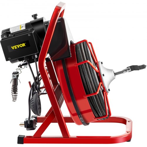 VEVOR 75Ft x 1/2Inch 370W Drain Cleaning Machine Portable Electric Drain Auger with Cutters