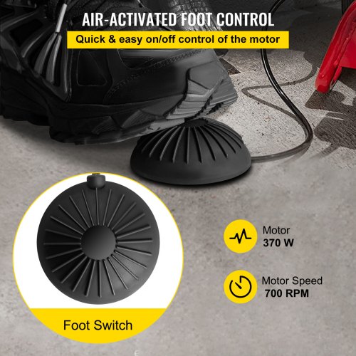 VEVOR Electric Drain Auger, 75' x 1/2", 370W Drain Cleaner Machine Fit 2'' 4'' Pipes, Plumbing