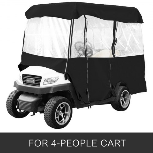 4 Passenger Golf Cart Cover Driving Enclosure Waterproof Person Rollup Door VEVOR US