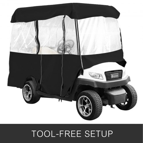 4 Passenger Golf Cart Cover Driving Enclosure Waterproof Person Rollup