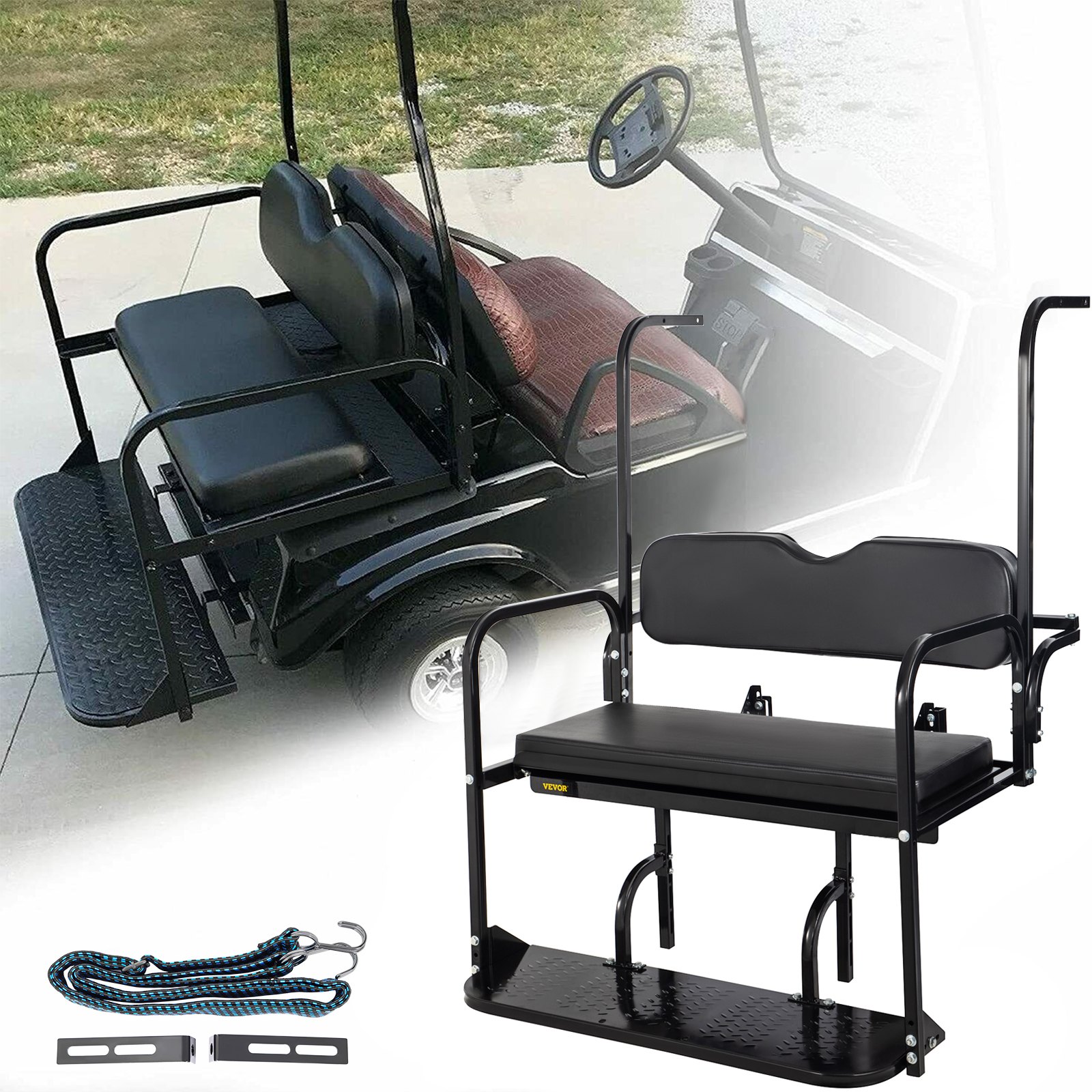 Vevor Golf Cart Rear Seat, Club Car Rear Seat For Club Car Ds 2000-2013 