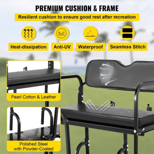 VEVOR Golf Cart Rear Seat, Club Car Rear Seat for Yamaha G29 Drive 20062016, Heavy Duty Golf