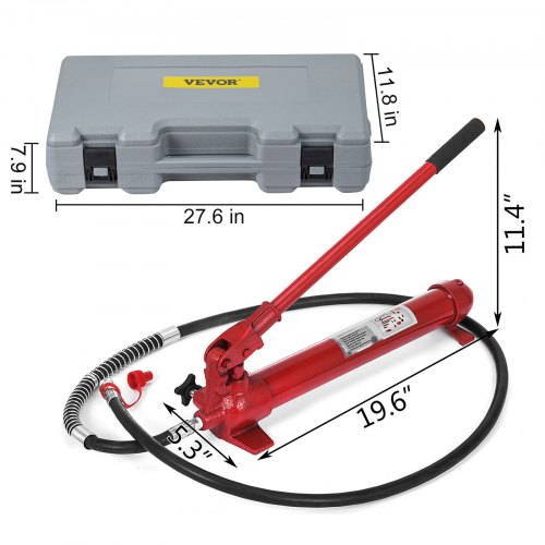 VEVOR 10 Ton Porta Power Kit 1.4M (55.1 inch) Oil Hose Hydraulic Car