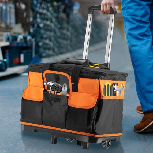 VEVOR VEVOR Tool Bag with Wheels Rolling Tote 18in Wheeled Storage Case