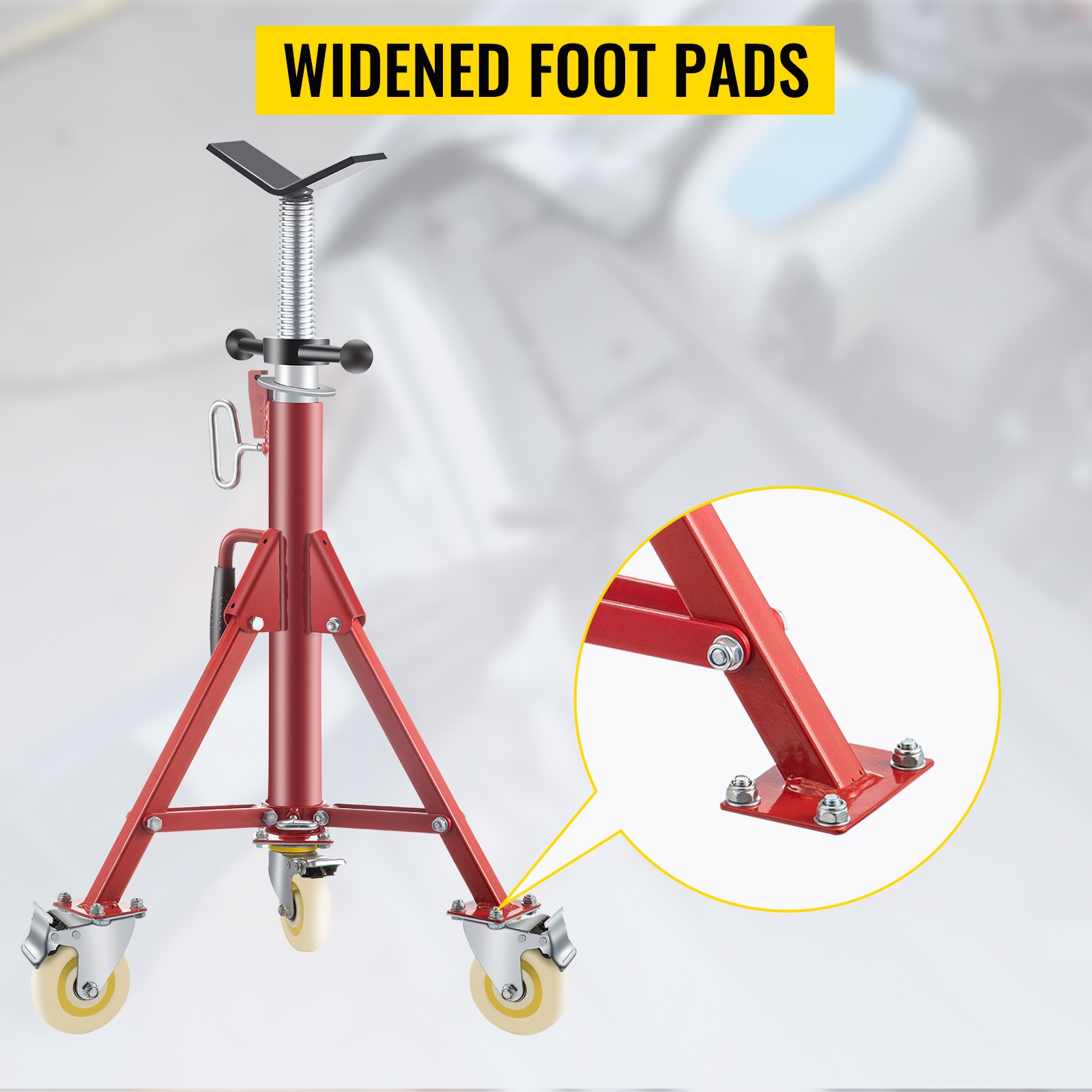 VEVOR Pipe Stand, Pipe Jack Stand, V Head Pipe Stand Adjustable Height