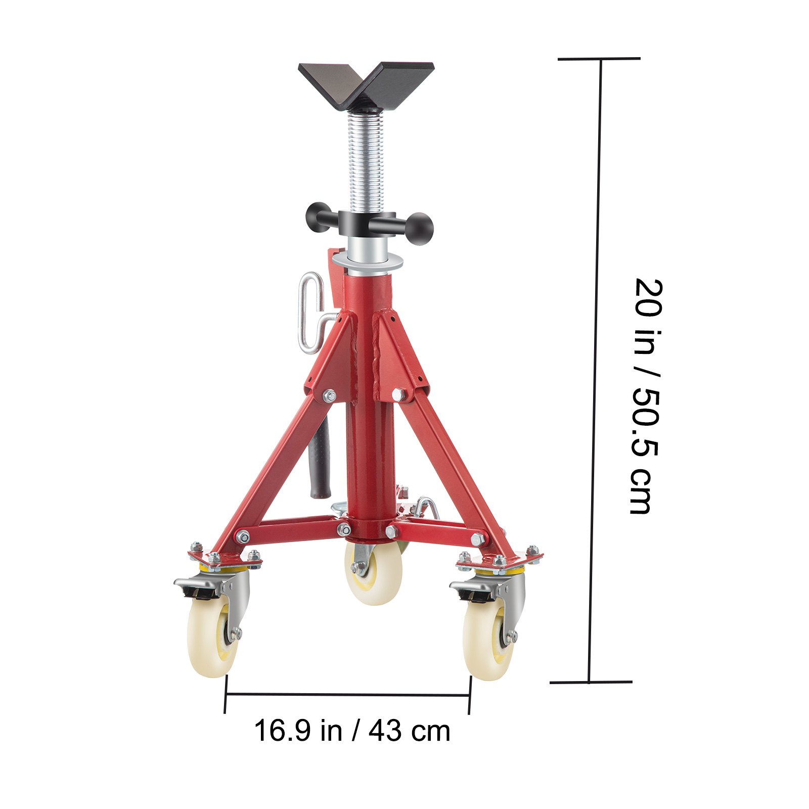VEVOR Pipe Stand, Pipe Jack Stand, V Head Pipe Stand Adjustable Height