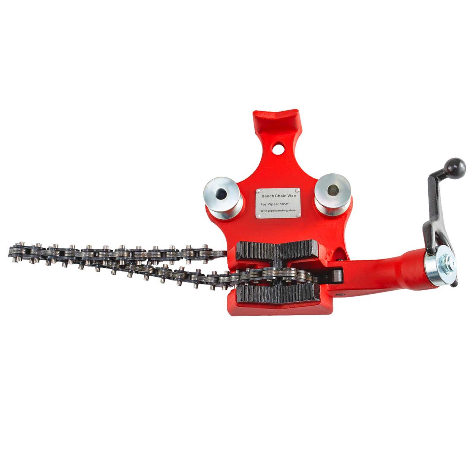 VEVOR Screw Bench Chain Vise 1/8 to 5Inch Pipe Capacity, Heavy Duty
