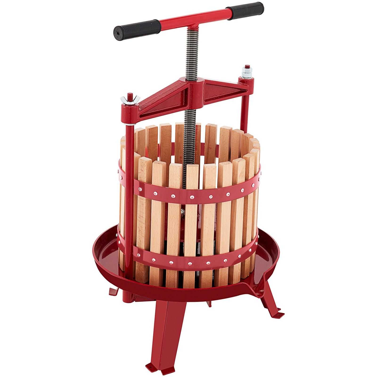 VEVOR Fruit Wine Press, 3.2Gal/12L, Cast Iron Manual Grape Presser for