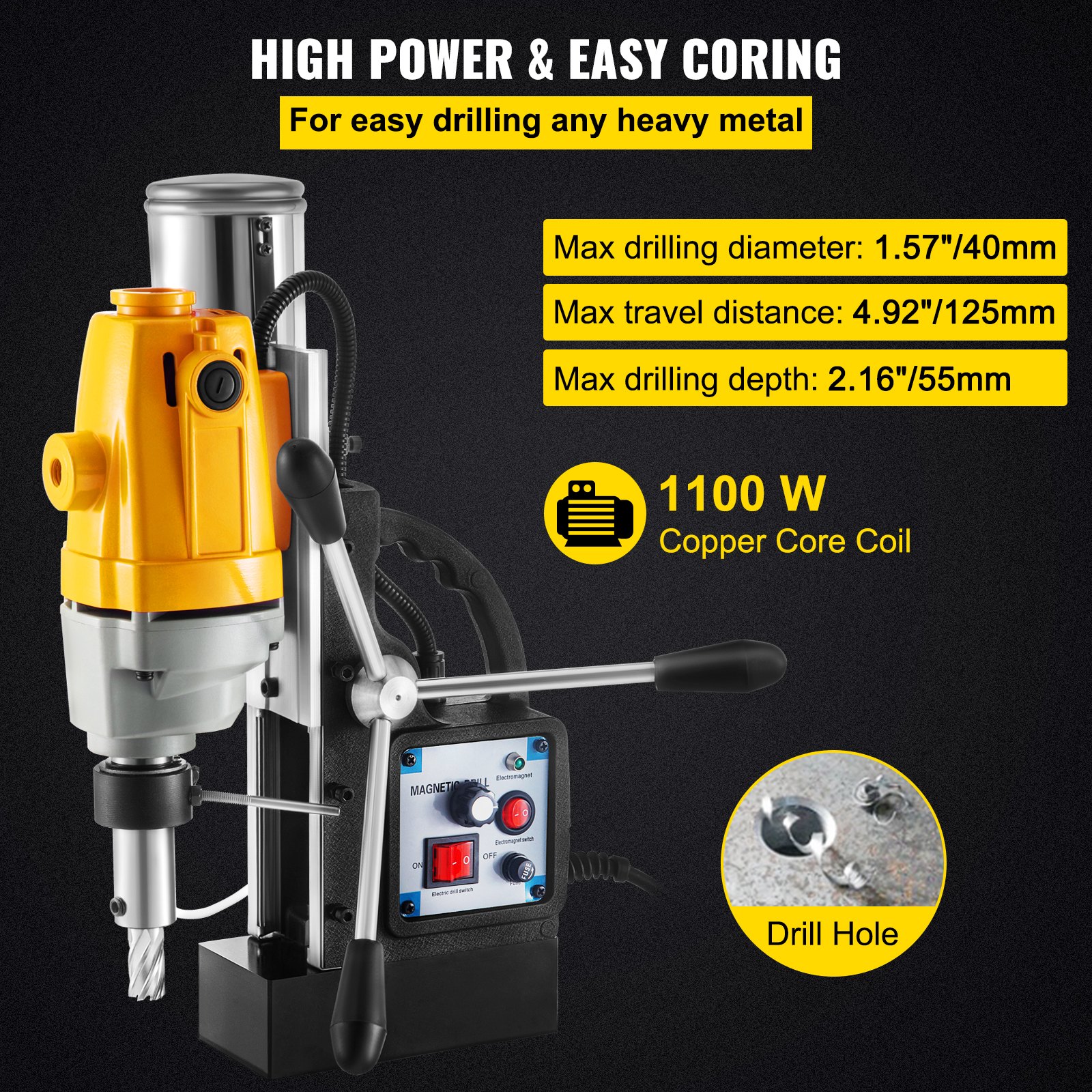 VEVOR Drill, 200550RPM Stepless Speed Drill
