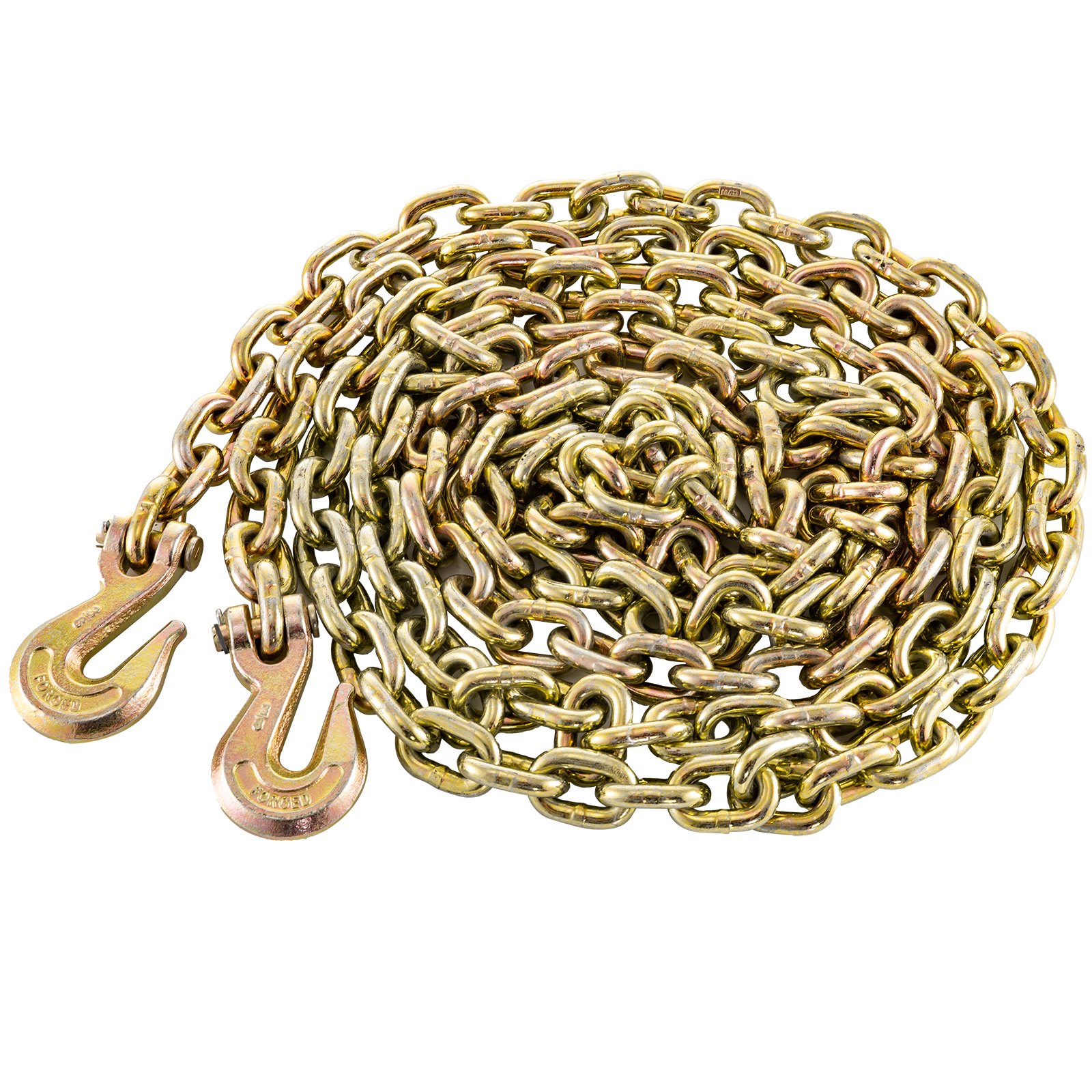 VEVOR 2 Pack G70 Towing Chain 3/8Inchx20ft (10mmx6m) Heavy Duty Chain