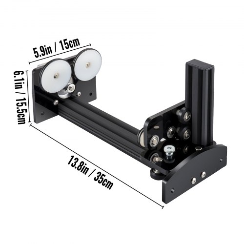 VEVOR Rotary Axis Attachment, 4 Wheels Laser Rotary Attachment, 57