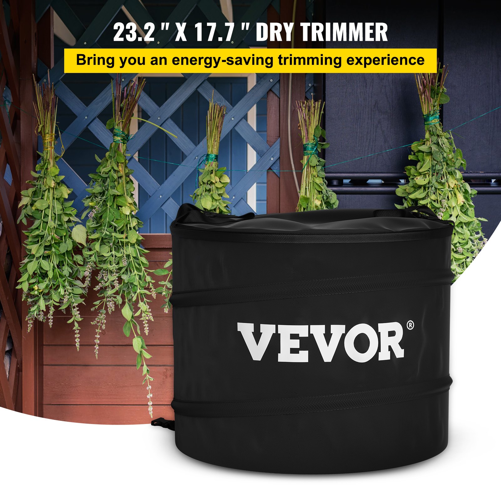 VEVOR Dry Trimmer Handheld Trimming w/ Scissors Ratchet Hangers Bags
