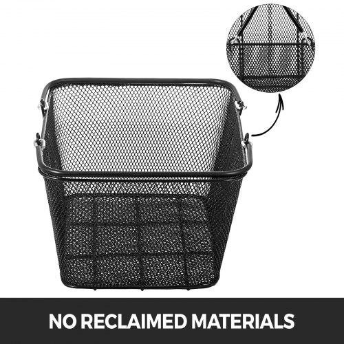 Black Metal Shopping Baskets With Stand Set of 12 VEVOR US