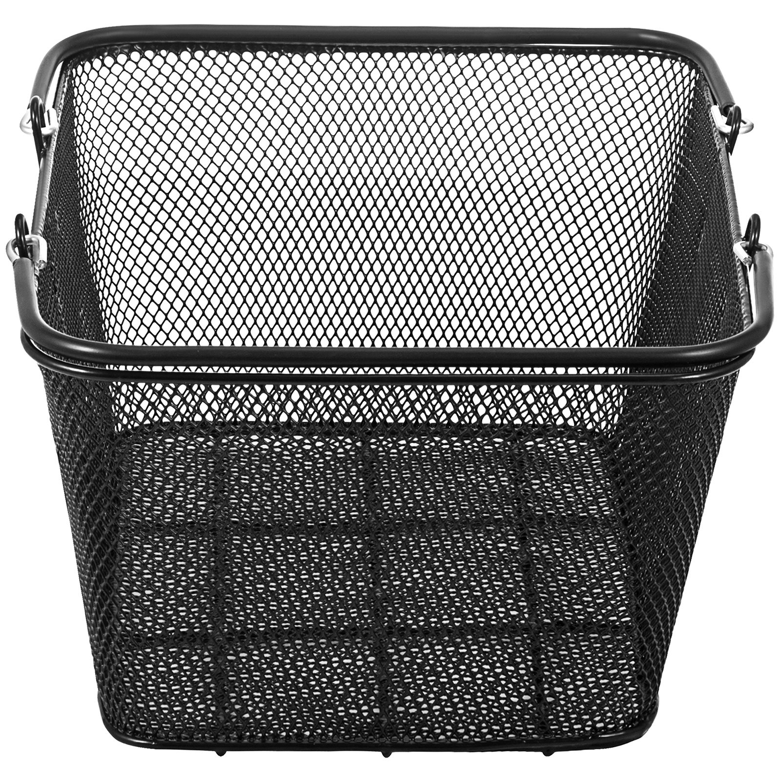 VEVOR 12PCS Shopping Baskets with Handles, Black Metal Shopping Basket, Portable Wire Shopping