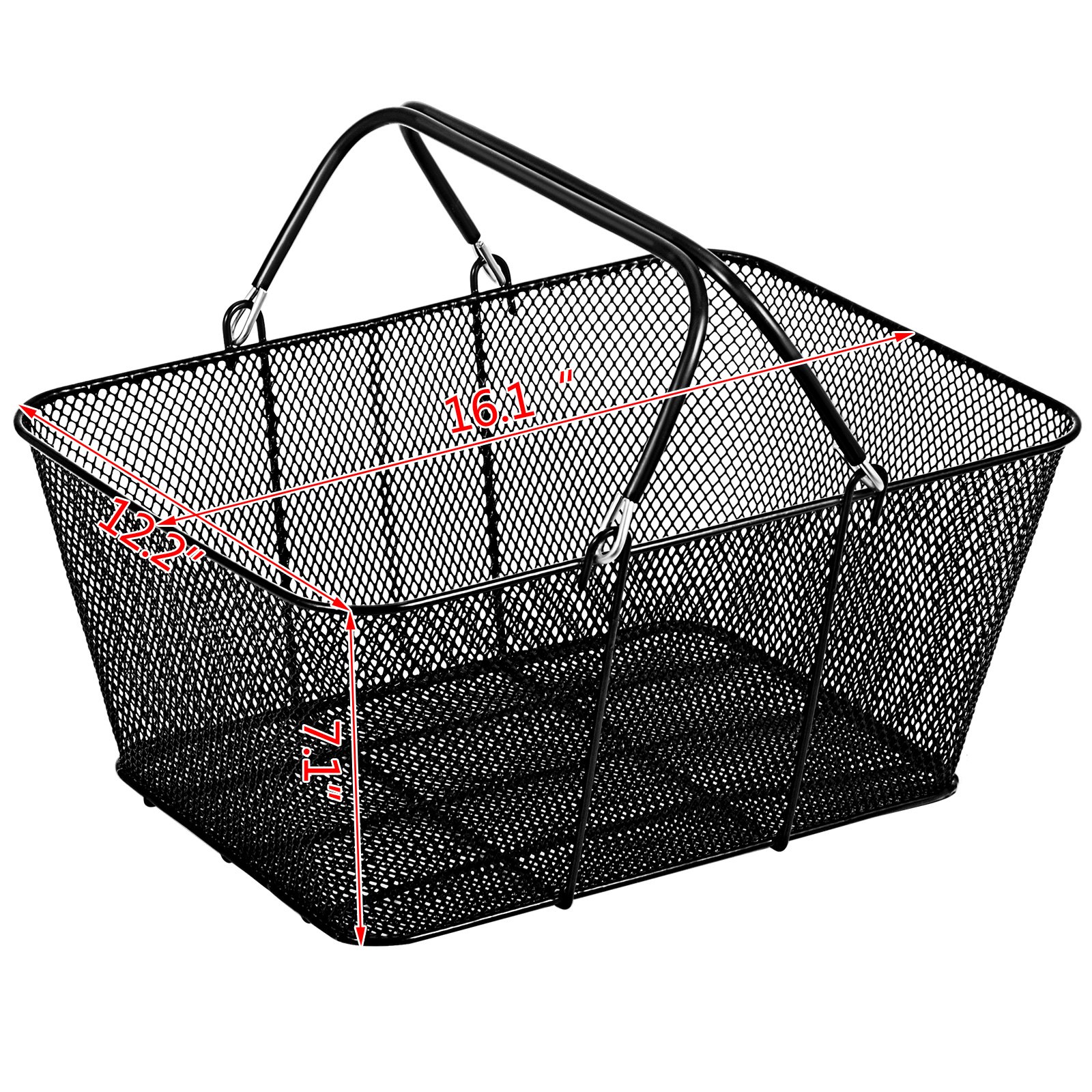 VEVOR Black Metal Shopping Baskets With Stand Set of 12 VEVOR AU
